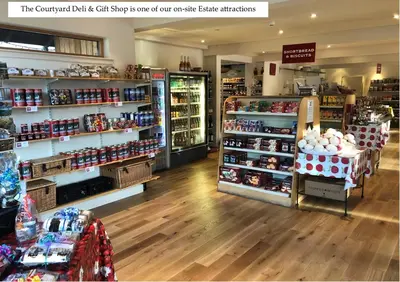a store with lots of items on the shelves at Mains of Taymouth Country Estate 5* Gallops Apartments in Kenmore