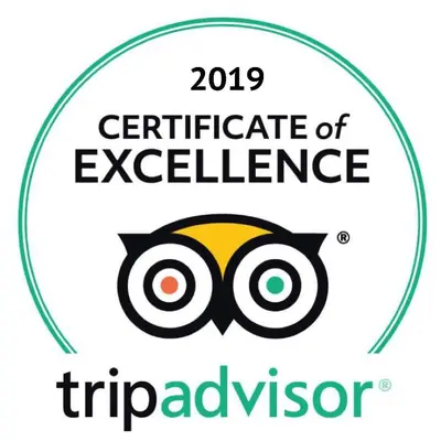 a logo for the certificate of excellence triadota at Embassy Apartments in Glasgow