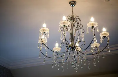 a chandelier hanging from a ceiling at The Bonham in Edinburgh