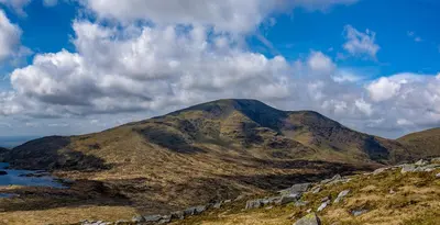 a mountain on the side of a hill at Kelpies Cottage in Newton Stewart