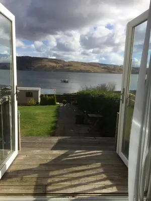 a view of the water from the porch of a house at Tigh Na Mara in Furnace