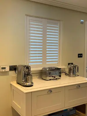 a kitchen counter with two toasters and a toaster at Stormfront Luxury Hideaway Glencoe Ballachulish Highlands Near Fortwilliam in Glencoe