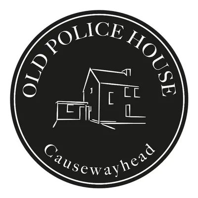 a black and white logo for a police house equivalency interval at Old Police House Causewayhead Stirling in Stirling