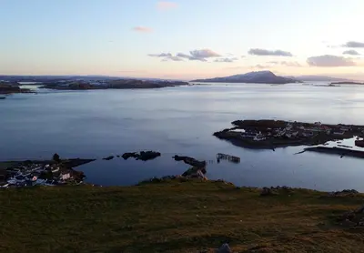 an aerial view of a large body of water at Garragh Mhor in Oban