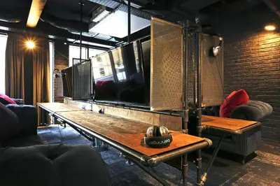 a room with a table with a hat on it at JOIVY at VITA Fountainbridge - Adults only - Breakfast buffet in Edinburgh