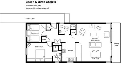 a floor plan of a house at Beech Chalet in Glencoe