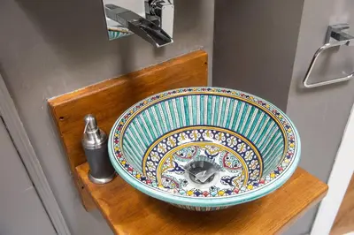 a bowl sitting on a counter with a sink at GuestReady - Spacious and Beautiful 2BR Flat in Morningside in Edinburgh