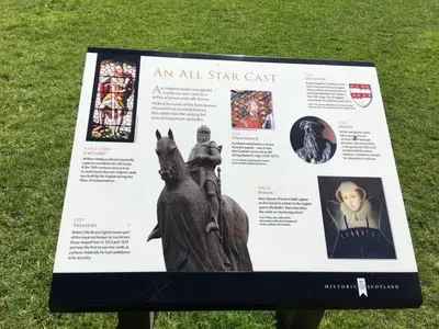 an all star cast sign on the grass at The Old Schoolhouse, Kinross in Kinross