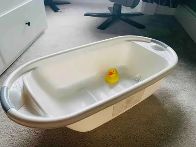 a rubber duck sitting in a bath tub at Grassmarket Jewel in Edinburgh