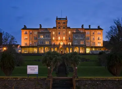 a large building with a sign in front of it at The Glenburn Hotel in Rothesay