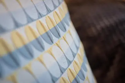 a close up of a tie with yellow and blue stripes at The Westfield in Edinburgh
