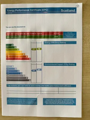 a diagram of the energy performance certificate for scotland at Flat Two, 212 Eaglesham Road, East Kilbride, Glasgow in Glasgow