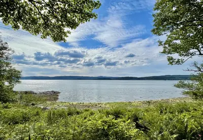 a view of a large body of water at Scallopshell Lodge in Otter Ferry
