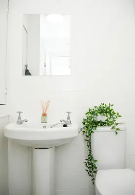 a bathroom with a sink and a toilet and a mirror at McCaig's Way in Oban