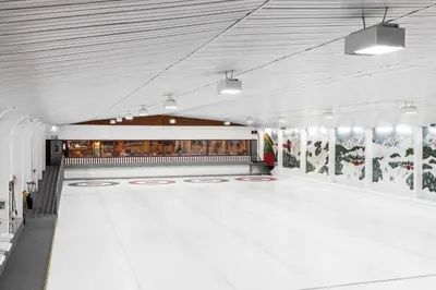 a large room with a hockey rink in a building at North West Castle Hotel in Stranraer