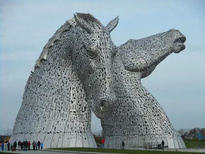a statue of a horse and a goat at Auchenlea bed and breakfast in Coatbridge