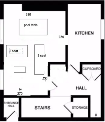 a black and white floor plan of a house at Berwick Apartment by Klass Living Coatbridge in Coatbridge