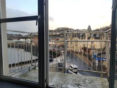a view of a city from a window at Station View in Oban