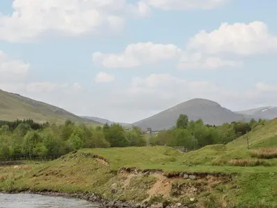 a view of the hills from the river at Ben Grianan in Aberfeldy