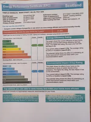 a screenshot of a computer screen of a document at Craiglea Thistle in Killin