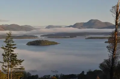 a large body of water with a bunch of islands at The Old Farmhouse in Balloch