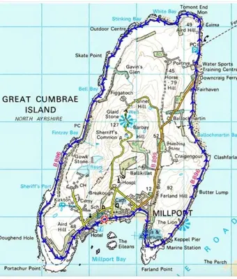 a map of the great guinea island and vicinity at On Yer Bike & Gone Fishin in Millport