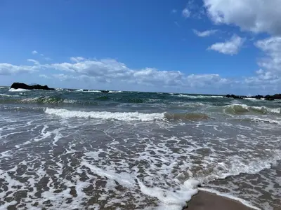 a view of the ocean from the beach at Turnberry Apartment - Ailsa Gem in Turnberry