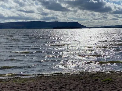 a view of a large body of water at Loch Leven Getaway - 2 bed house in Kinross