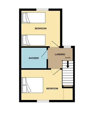 a black and white floor plan of aominium at Greenbrae East in Crieff