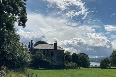 an old house on the side of a field at Blarcreen in Oban